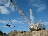 Dragline in Operation at Ensham Mine
